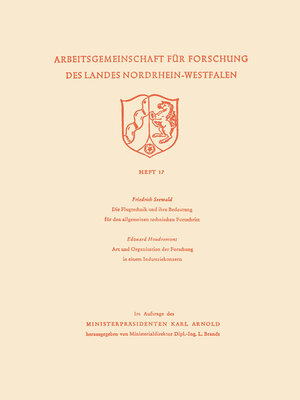 cover image of Die Flugtechnik und ihre Bedeutung für den allgemeinen technischen Fortschritt. Art und Organisation der Forschung in einem Industriekonzern